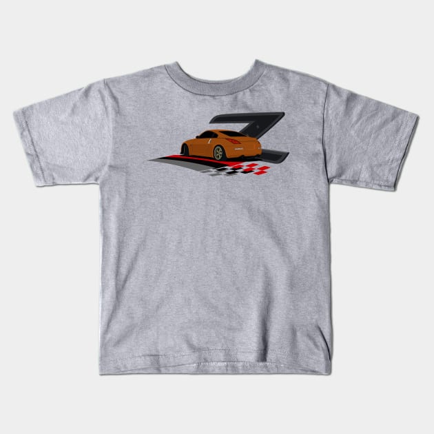 350Z (Le Mans Sunset) Kids T-Shirt by AutomotiveArt